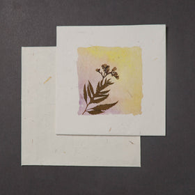 Flower Art Handmade Paper Greeting Card 