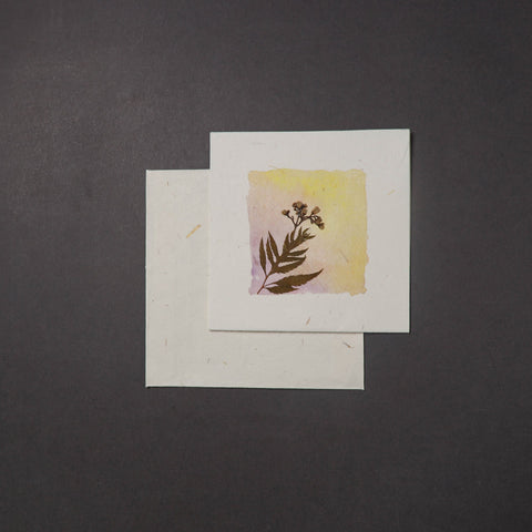 Flower Art Handmade Paper Greeting Card 