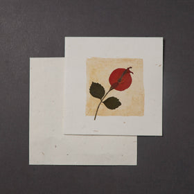 Flower Art Handmade Paper Greeting Card 