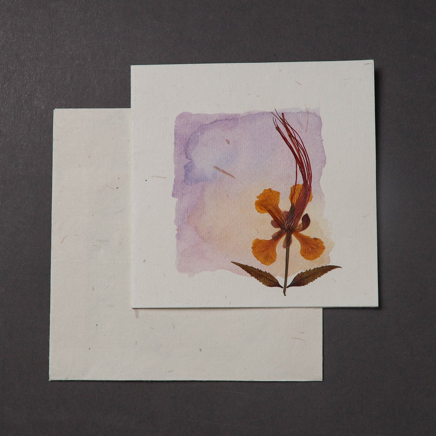 Flower Art Handmade Paper Greeting Card 