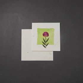 Flower Art Handmade Paper Greeting Card 