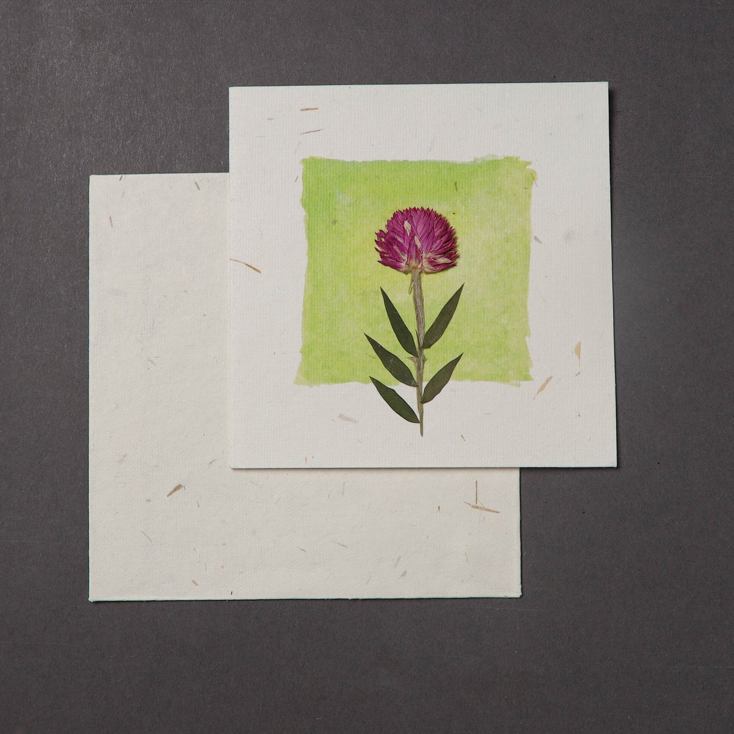 Flower Art Handmade Paper Greeting Card 