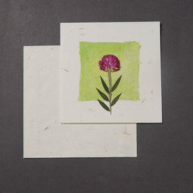 Flower Art Handmade Paper Greeting Card 