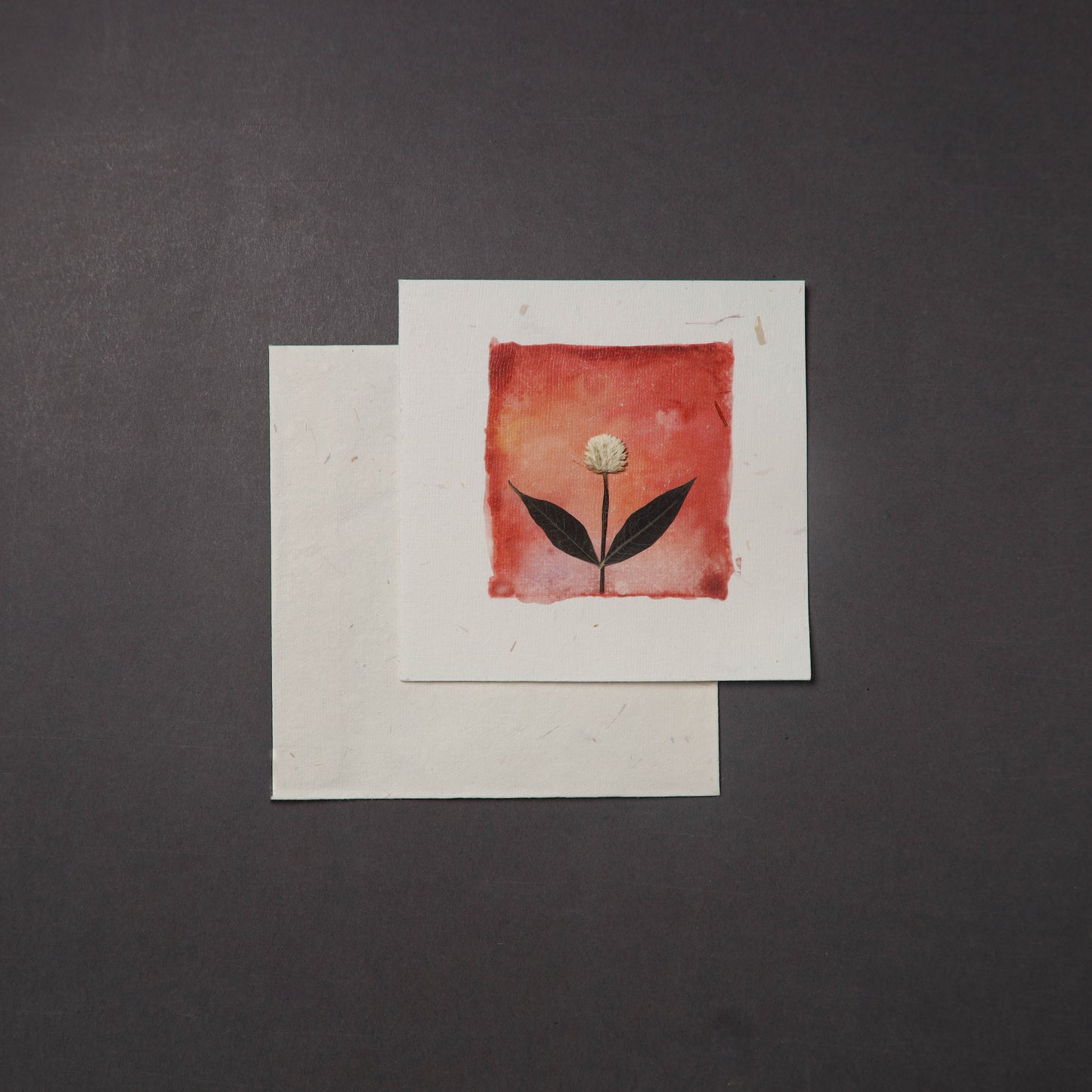 Flower Art Handmade Paper Greeting Card 