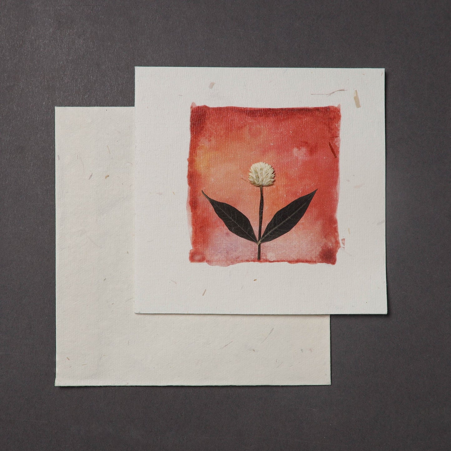 Flower Art Handmade Paper Greeting Card 