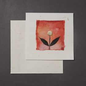 Flower Art Handmade Paper Greeting Card 