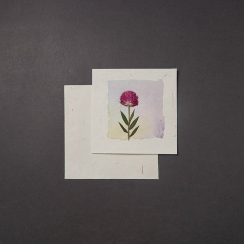 Flower Art Handmade Paper Greeting Card 