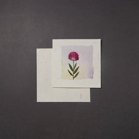 Flower Art Handmade Paper Greeting Card 