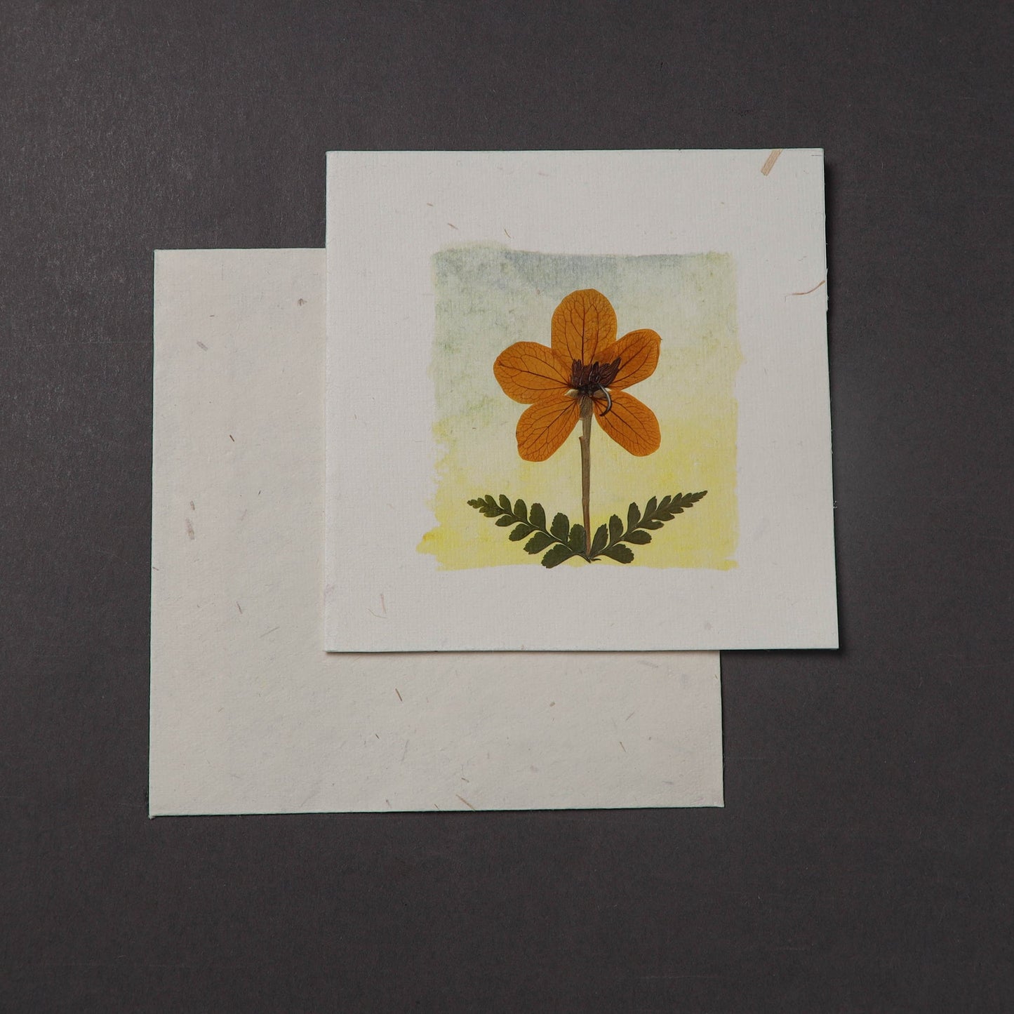 Flower Art Handmade Paper Greeting Card 