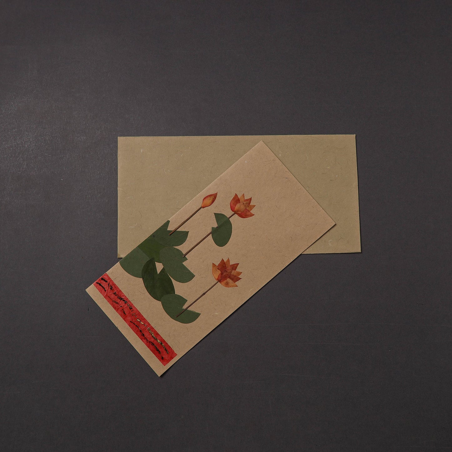 Flower Art Handmade Paper Greeting Card 