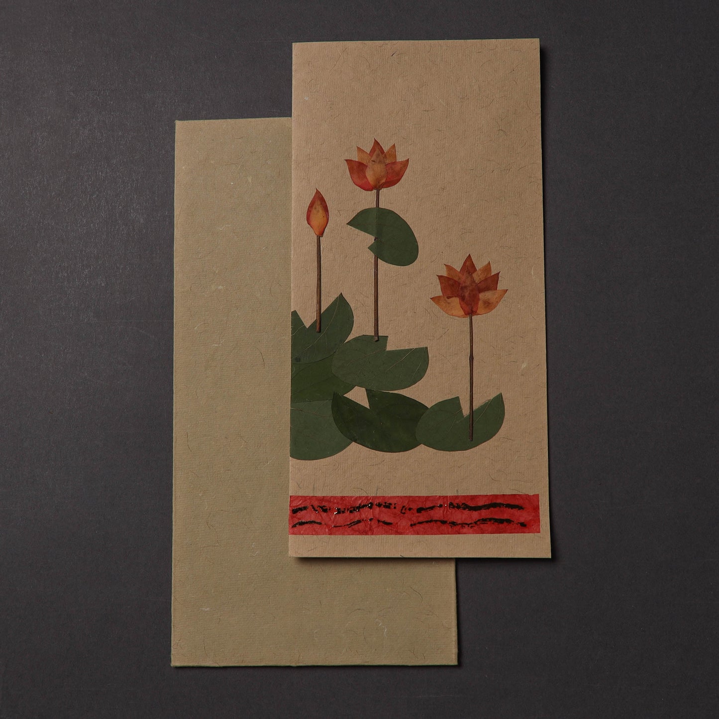 Flower Art Handmade Paper Greeting Card 