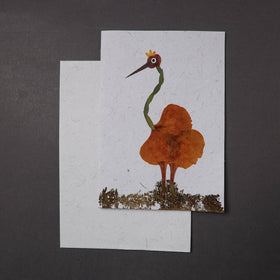 Flower Art Handmade Paper Greeting Card 