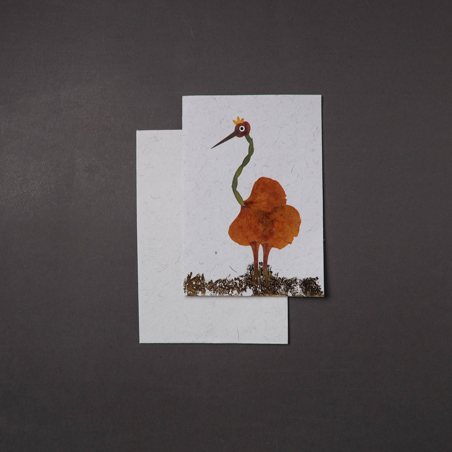 Flower Art Handmade Paper Greeting Card 