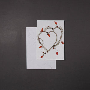 Flower Art Handmade Paper Greeting Card 