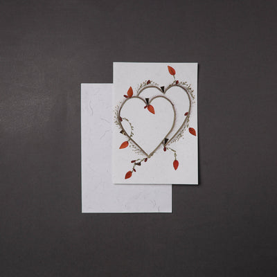 Flower Art Handmade Paper Greeting Card 