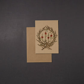 Flower Art Handmade Paper Greeting Card 