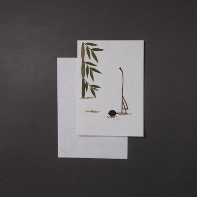 Flower Art Handmade Paper Greeting Card 