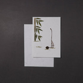 Flower Art Handmade Paper Greeting Card 