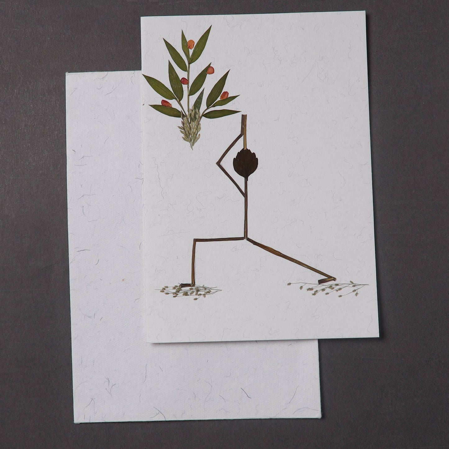 Flower Art Handmade Paper Greeting Card 