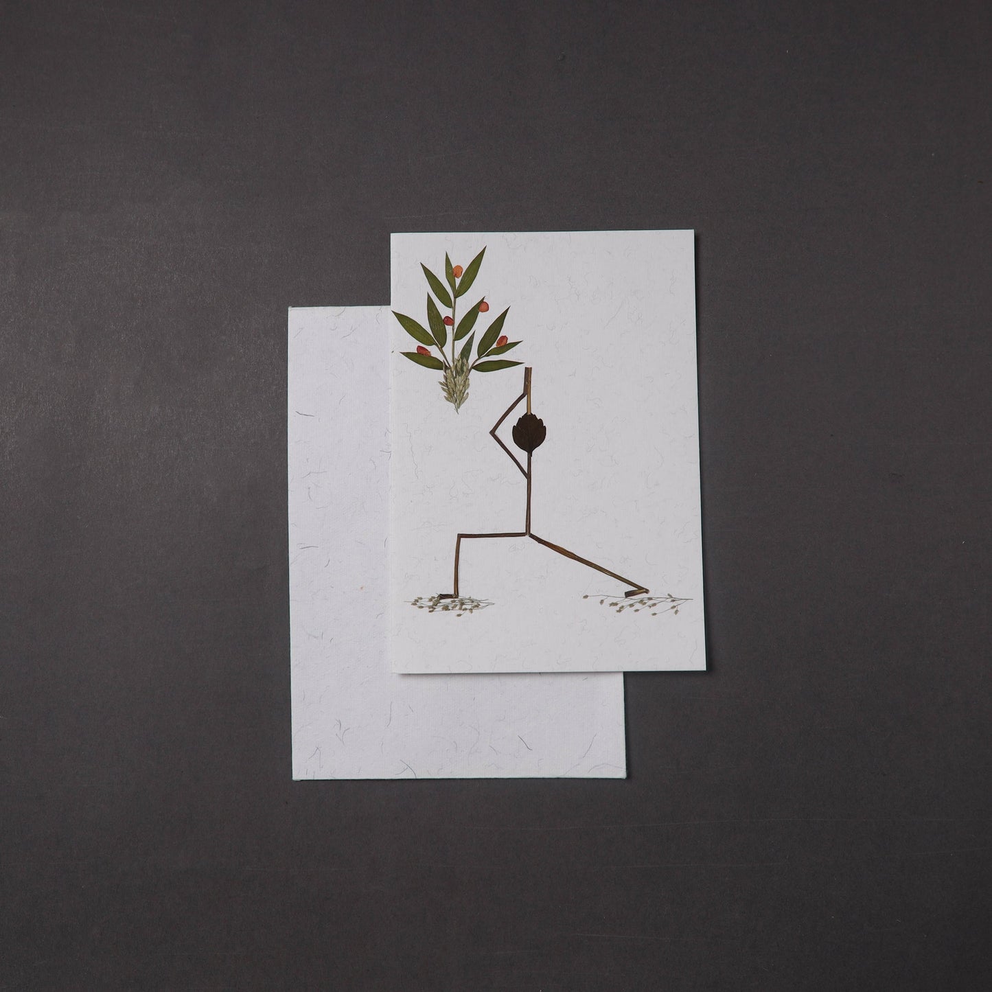 Flower Art Handmade Paper Greeting Card 