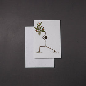 Flower Art Handmade Paper Greeting Card 