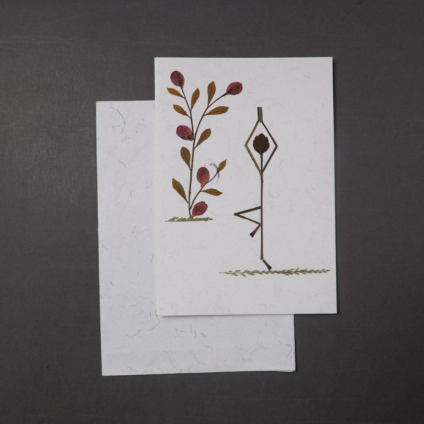 Flower Art Handmade Paper Greeting Card 
