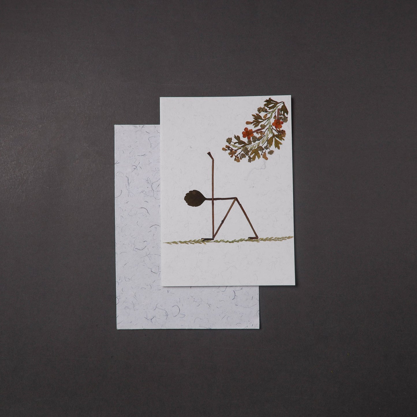 Flower Art Handmade Paper Greeting Card 