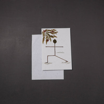 Flower Art Handmade Paper Greeting Card 