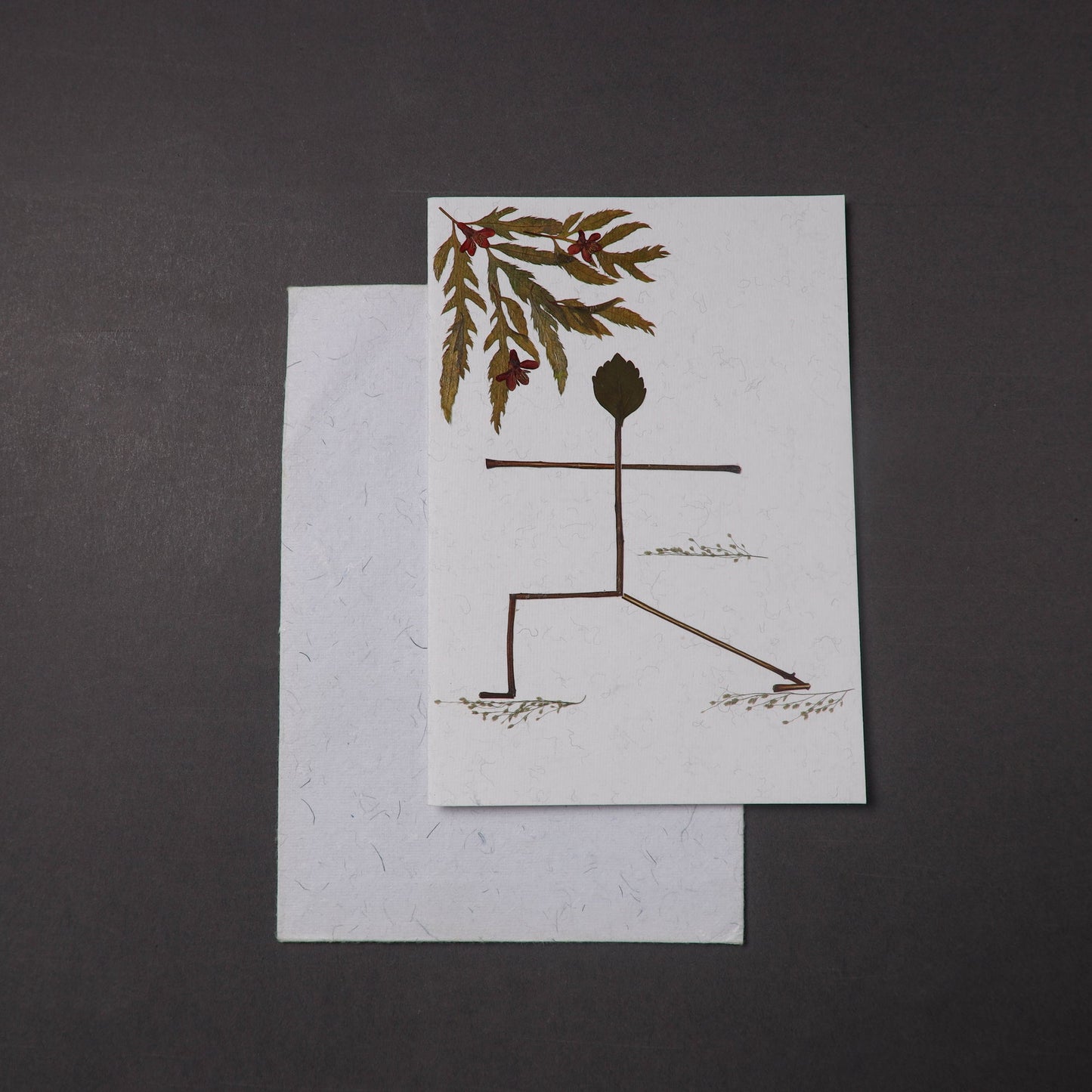 Flower Art Handmade Paper Greeting Card 