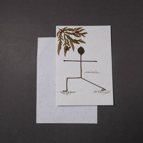 Flower Art Handmade Paper Greeting Card 