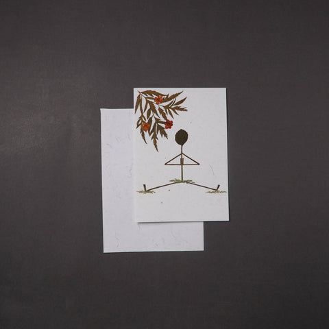 Flower Art Handmade Paper Greeting Card 