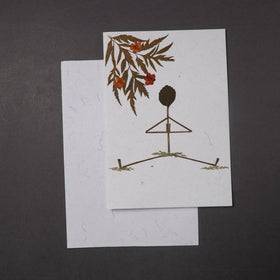 Flower Art Handmade Paper Greeting Card 