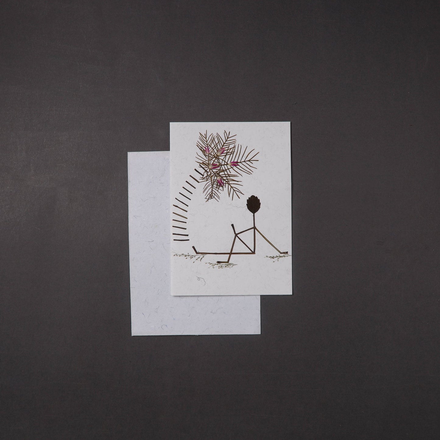 Flower Art Handmade Paper Greeting Card 