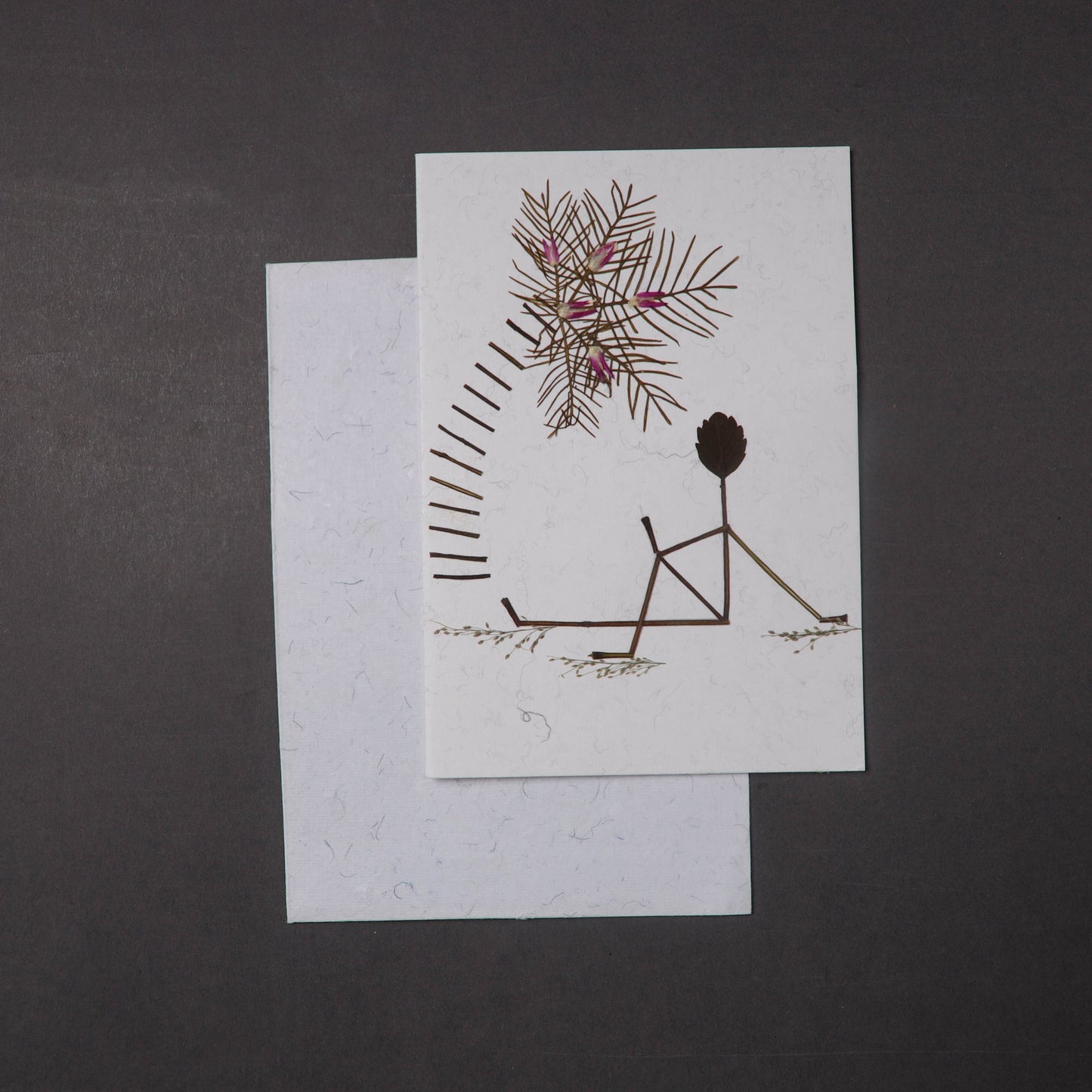 Flower Art Handmade Paper Greeting Card 