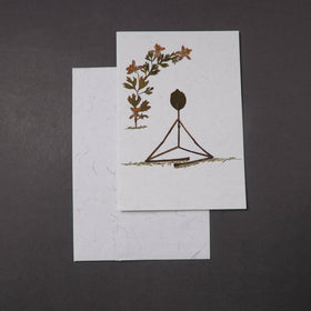 Flower Art Handmade Paper Greeting Card 