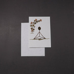 Flower Art Handmade Paper Greeting Card 