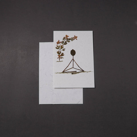 Flower Art Handmade Paper Greeting Card 