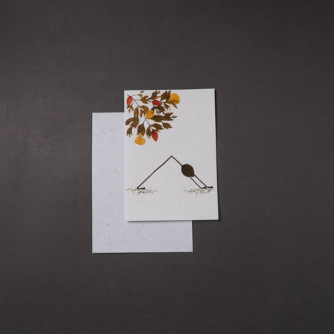 Flower Art Handmade Paper Greeting Card 