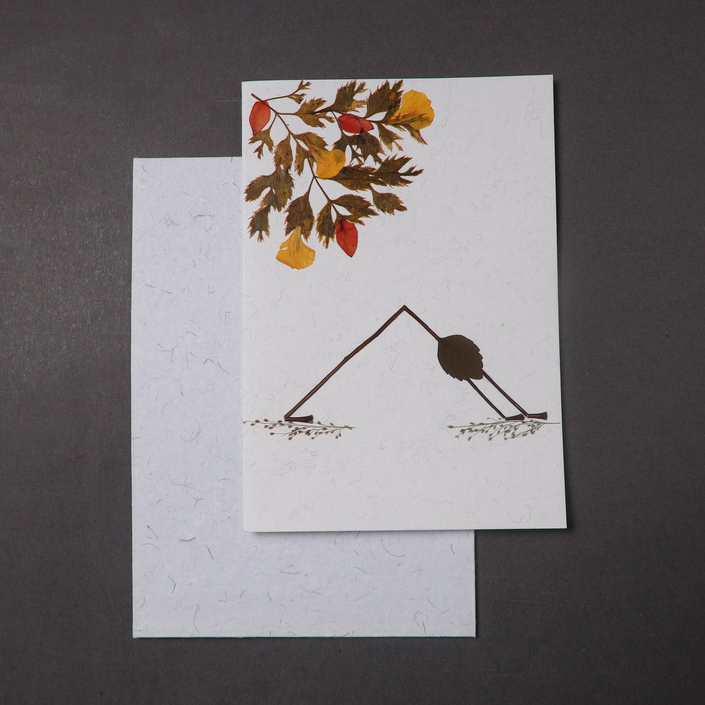 Flower Art Handmade Paper Greeting Card 