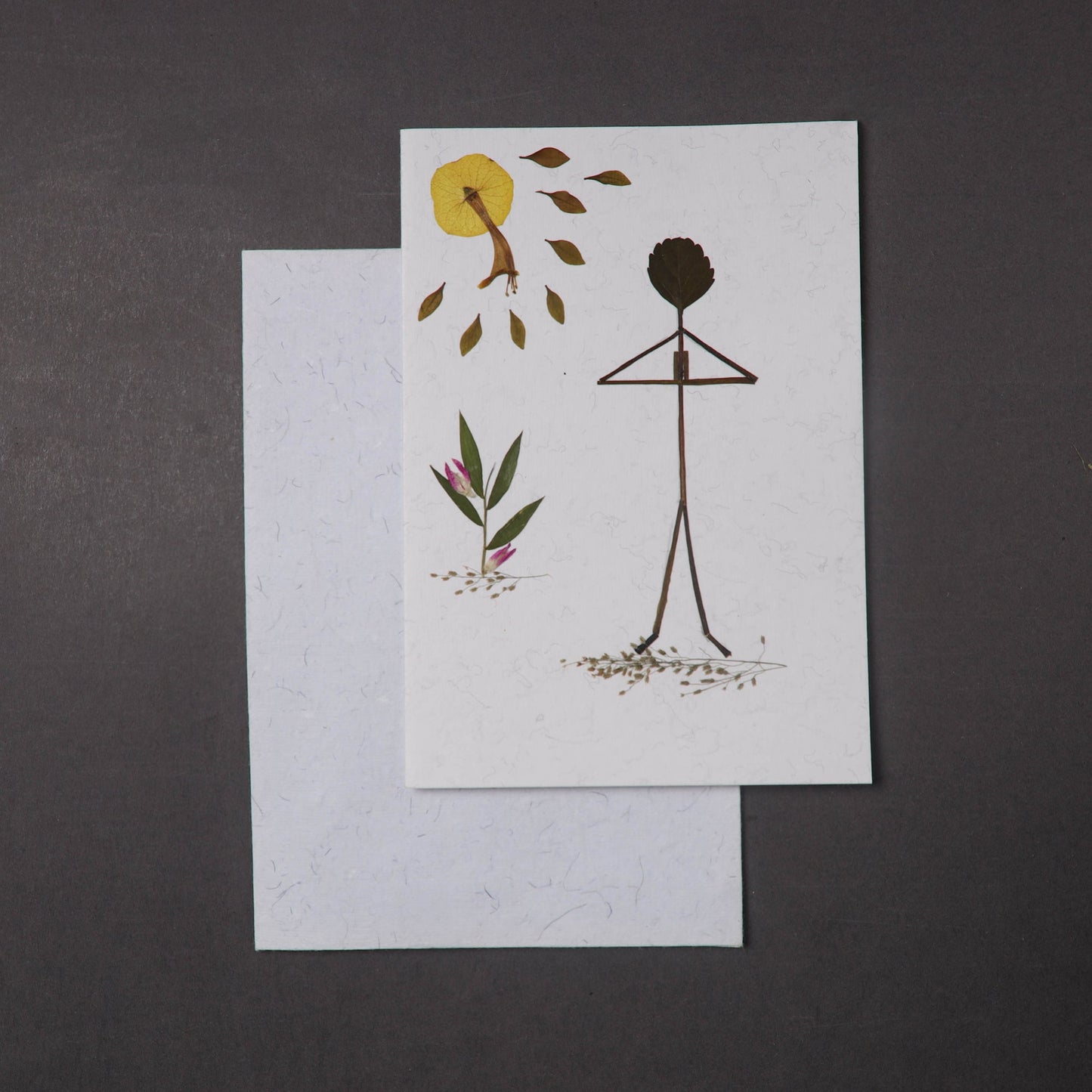 Flower Art Handmade Paper Greeting Card 