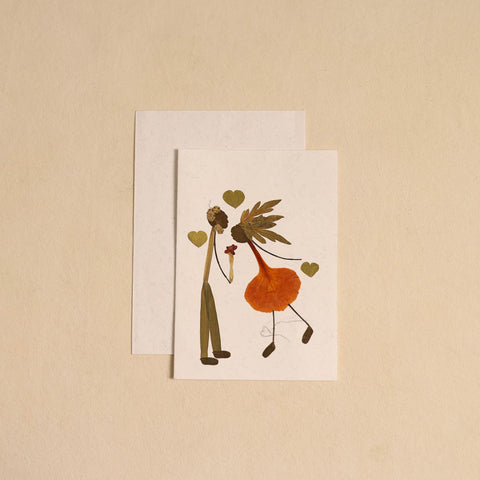 Flower Art Handmade Paper Greeting Card 