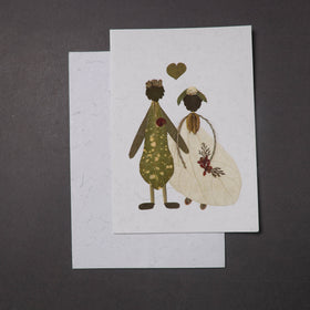 Flower Art Handmade Paper Greeting Card 