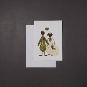 Flower Art Handmade Paper Greeting Card 