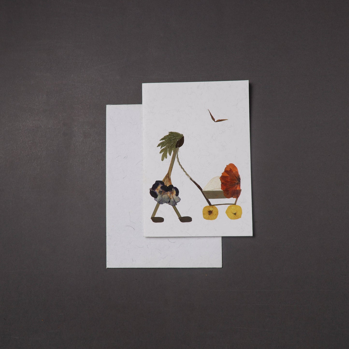 Flower Art Handmade Paper Greeting Card 