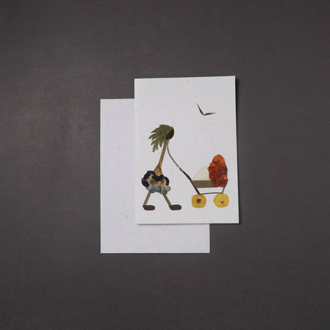 Flower Art Handmade Paper Greeting Card 