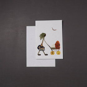 Flower Art Handmade Paper Greeting Card 