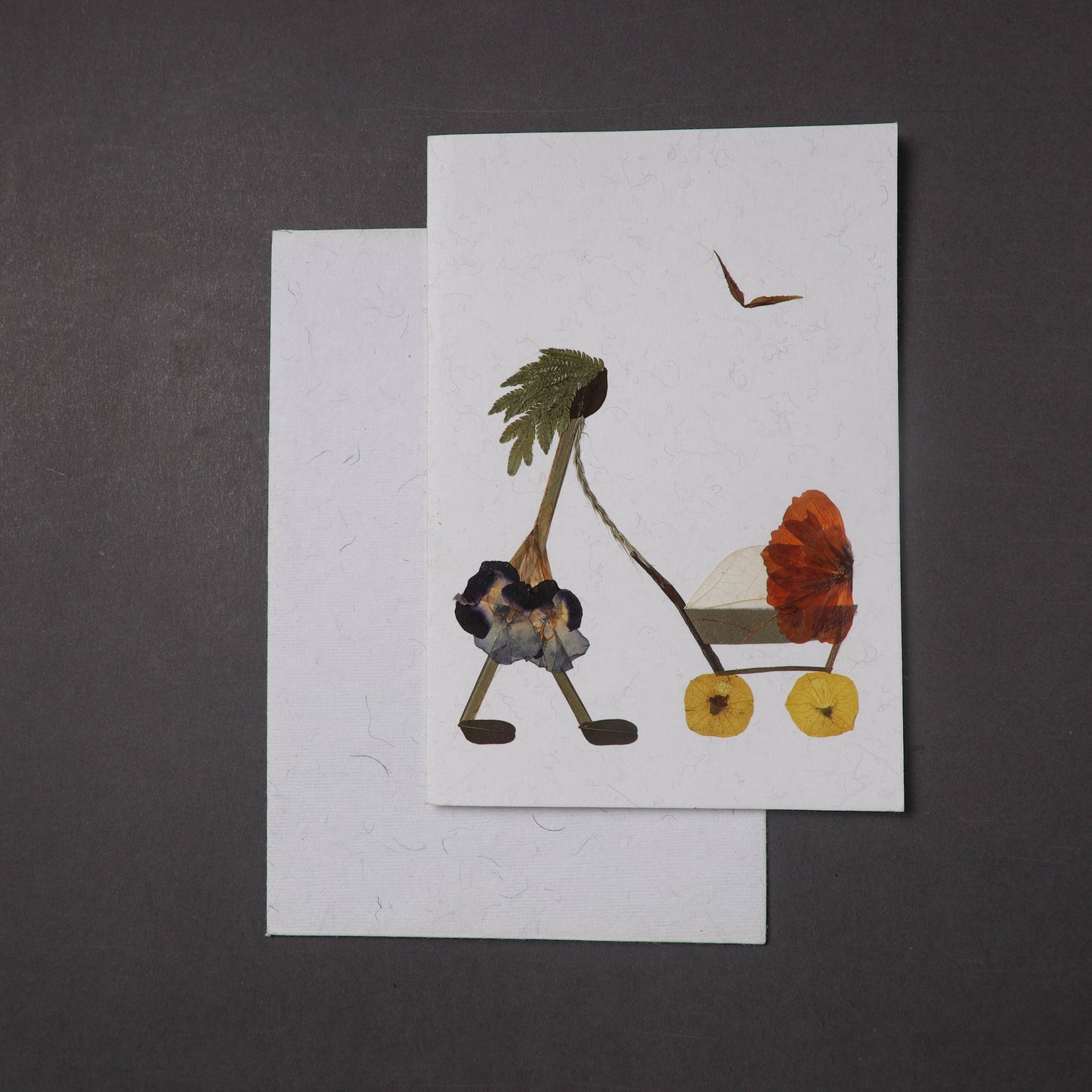 Flower Art Handmade Paper Greeting Card 