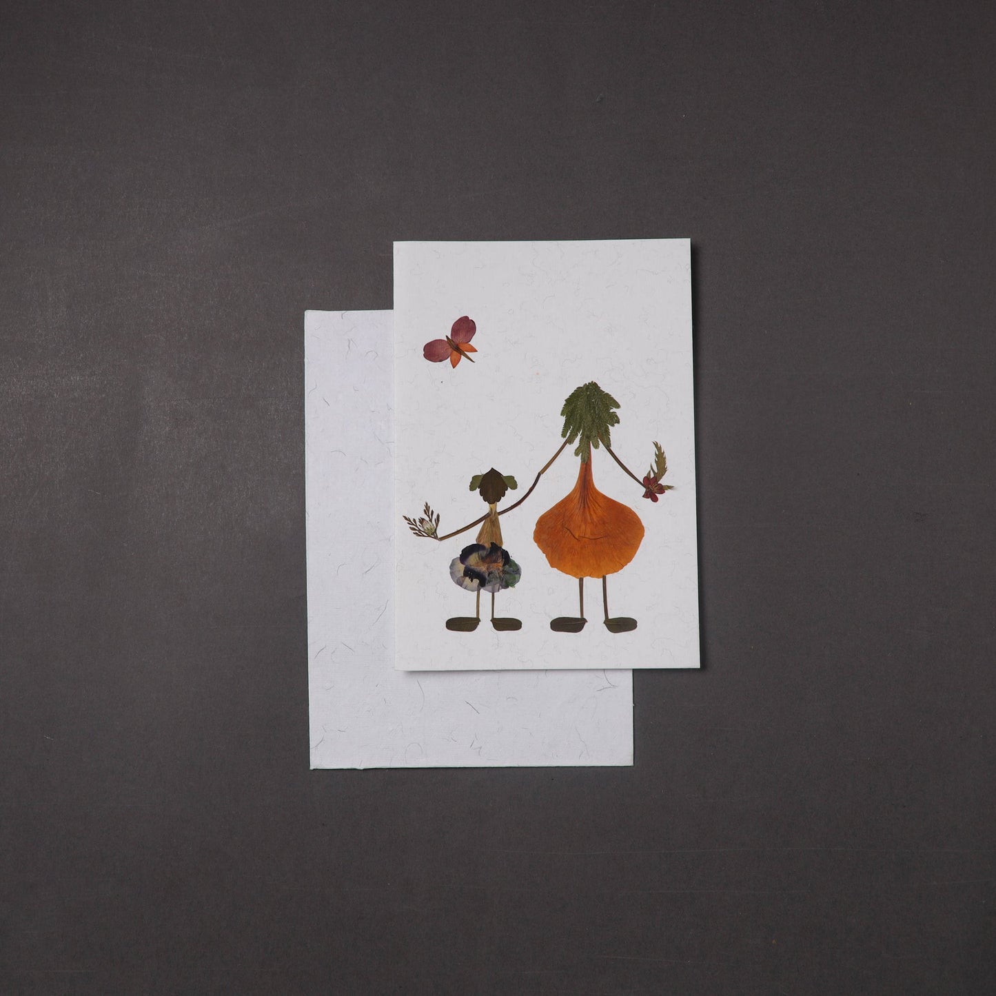 Flower Art Handmade Paper Greeting Card 