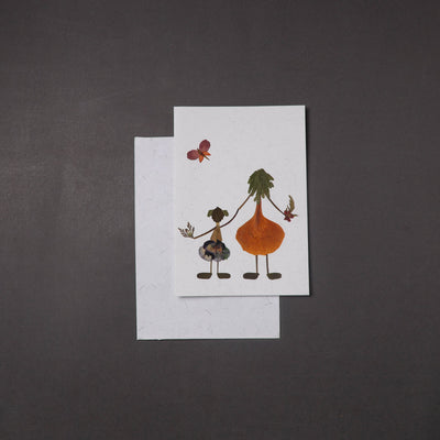 Flower Art Handmade Paper Greeting Card 