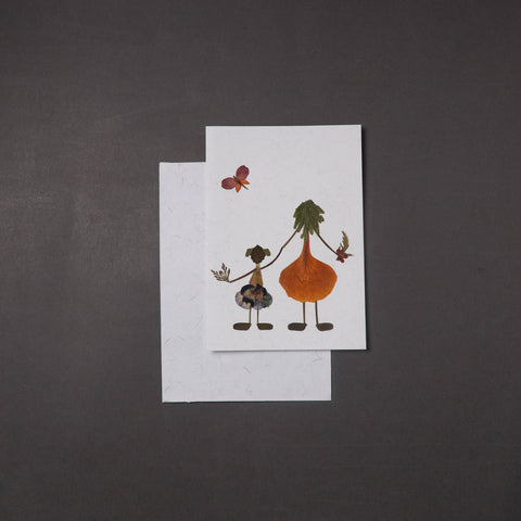 Flower Art Handmade Paper Greeting Card 